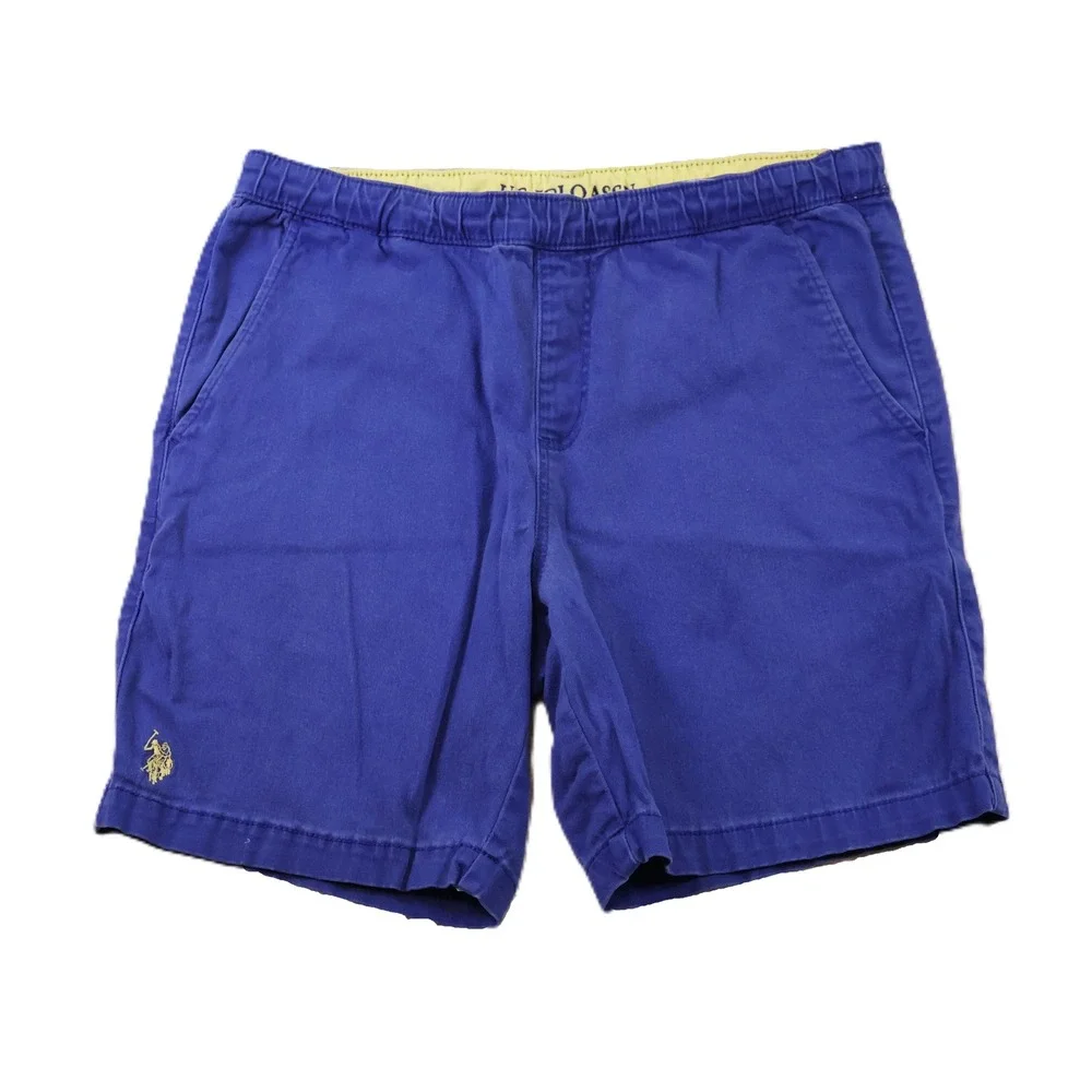 US Polo Assn Mens M Shorts Blue Activate Stretch Cotton Chino 11A603